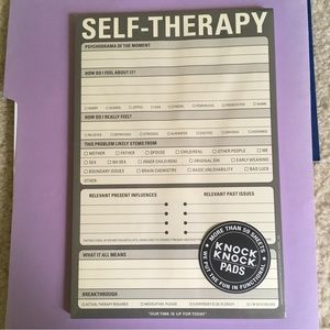 NWT Self-Therapy Knock Knock Notepad Gag Gift